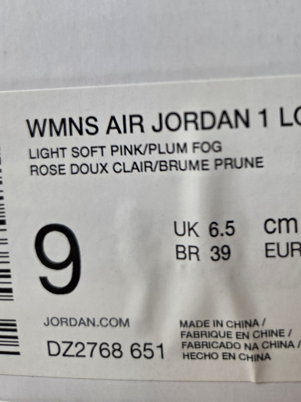 Brand New Air Jordan Low Retro - Pastel Lavender & Pink Women's Sneakers - Picture 8 of 8